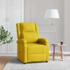 Polohovací křeslo žluté textil 342746