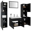 Set koupelnového nábytku černý dřevotříska 3071496