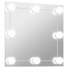 Nástěnné zrcadlo s LED osvětlením čtvercové sklo 3078635