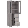 Skříň highboard šedá sonoma 69,5 x 34 x 180 cm kompozitní dřevo 3198455