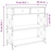 Konzolový stolek dub sonoma 75 x 28 x 75 cm kompozitní dřevo 834196