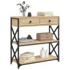 Konzolový stolek dub sonoma 75 x 28 x 75 cm kompozitní dřevo 834196