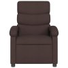 Polohovací křeslo tmavě hnědé textil 371694