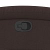 Polohovací křeslo tmavě hnědé textil 371694