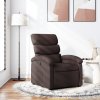 Polohovací křeslo tmavě hnědé textil 371694
