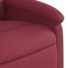 Masážní polohovací křeslo vínové textil 371766