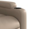 Masážní polohovací křeslo cappuccino umělá kůže 372402
