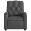 Polohovací křeslo tmavě šedé textil 372480