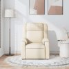 Masážní polohovací křeslo krémové textil 373557