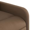 Polohovací křeslo hnědé textil 374201