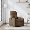 Polohovací křeslo hnědé textil 374201