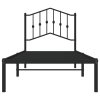 Kovový rám postele s čelem černý 80 x 200 cm 373780
