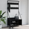 Stojan na oblečení s prostorem pro obuv černý 100 x 41 x 184 cm 837867