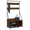 Stojan na oblečení s prostorem pro obuv hnědý dub 100x41x184 cm 837871