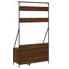 Stojan na oblečení s prostorem pro obuv hnědý dub 100x41x184 cm 837871