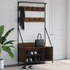 Stojan na oblečení s prostorem pro obuv hnědý dub 100x41x184 cm 837871