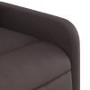 Masážní polohovací křeslo tmavě hnědé textil 374179