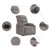 Elektrické polohovací křeslo taupe textil 3206634