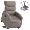Zvedací polohovací křeslo taupe textil 3203986