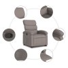 Zvedací polohovací křeslo taupe textil 3203986