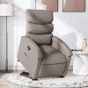 Zvedací polohovací křeslo taupe textil 3203986