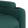 Elektrické masážní polohovací křeslo tmavě zelené textil 3204362