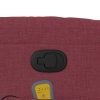 Zvedací masážní polohovací křeslo vínové textil 3206657