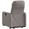 Zvedací polohovací křeslo taupe textil 3206802