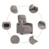Zvedací polohovací křeslo taupe textil 3206802