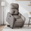 Zvedací polohovací křeslo taupe textil 3206802