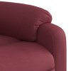 Elektrické zvedací polohovací křeslo vínové textil 3204851