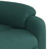 Elektrické zvedací masážní polohovací křeslo zelené textil 3204866