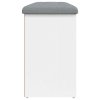 Lavice s botníkem bílá 102 x 32 x 50 cm kompozitní dřevo 835110