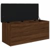 Úložná lavice hnědý dub 102 x 42 x 45 cm kompozitní dřevo 835060