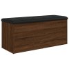 Úložná lavice hnědý dub 102 x 42 x 45 cm kompozitní dřevo 835060