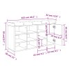 Lavice s botníkem hnědý dub 102 x 32 x 50 cm kompozitní dřevo 835095