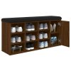 Lavice s botníkem hnědý dub 102 x 32 x 50 cm kompozitní dřevo 835095