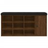 Lavice s botníkem hnědý dub 102 x 32 x 50 cm kompozitní dřevo 835095