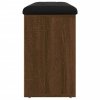 Lavice s botníkem hnědý dub 102 x 32 x 50 cm kompozitní dřevo 835095