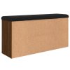 Lavice s botníkem hnědý dub 102 x 32 x 50 cm kompozitní dřevo 835095
