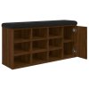 Lavice s botníkem hnědý dub 102 x 32 x 50 cm kompozitní dřevo 835095