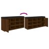 Lavice s botníkem hnědý dub 102 x 32 x 50 cm kompozitní dřevo 835095