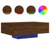 Konferenční stolek s LED osvětlením hnědý dub 85 x 55 x 31 cm 836615