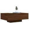Konferenční stolek s LED osvětlením hnědý dub 85 x 55 x 31 cm 836615
