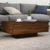 Konferenční stolek s LED osvětlením hnědý dub 85 x 55 x 31 cm 836615