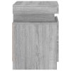 Noční stolek s LED osvětlením šedý sonoma 35 x 39 x 55 cm 836759