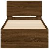 Postel bez matrace s čelem hnědý dub 75 x 190 cm 838665