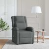 Masážní křeslo tmavě šedé textil 340937