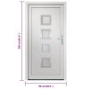 Vchodové dveře bílé 98 x 208 cm PVC 3187846