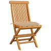 Zahradní židle s béžovými poduškami 8 ks masivní teak 3072935